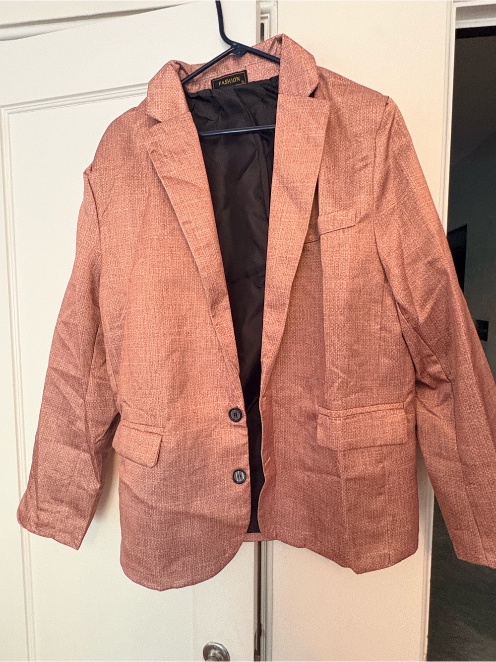 Mens Rose Gold Textured Blazer -